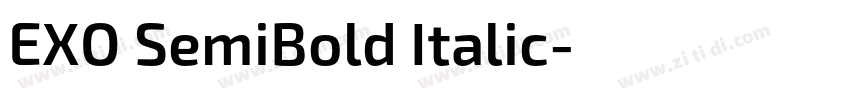 EXO SemiBold Italic字体转换